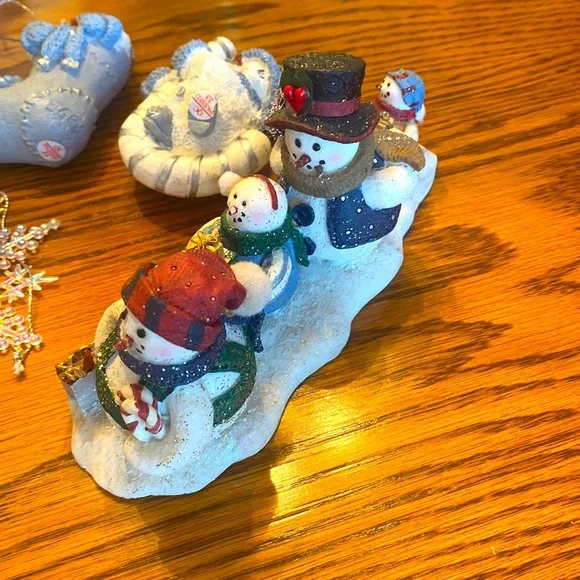 Snowman Ornaments Lot of 7 - Picture 4 of 8